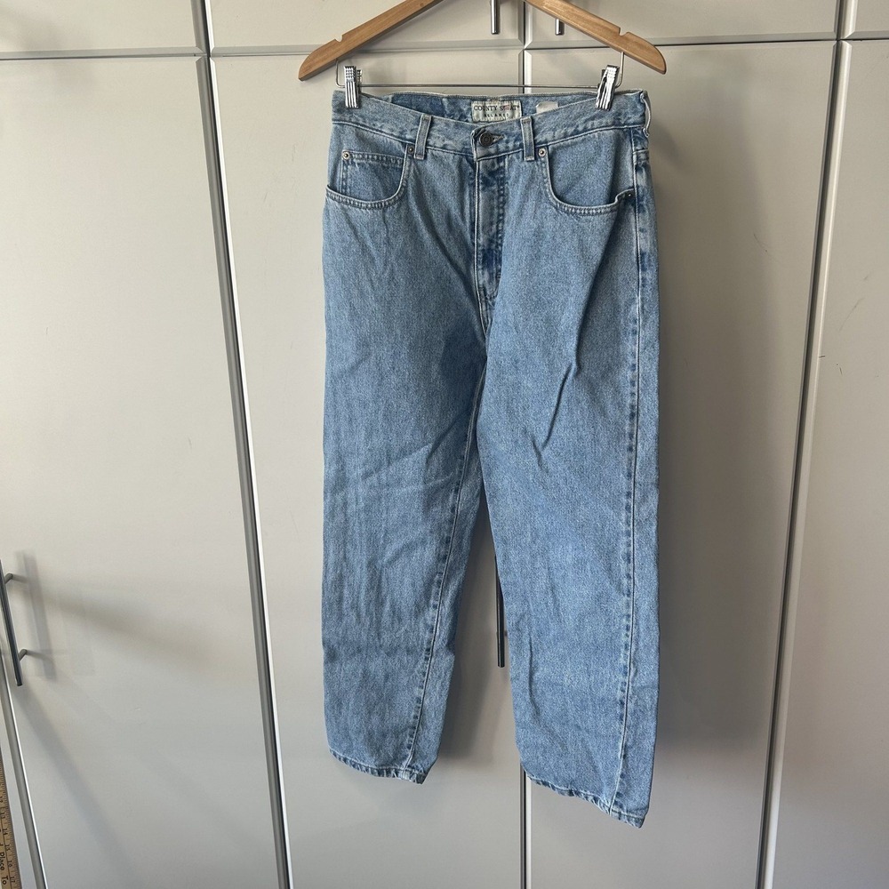 County Seat Relaxed Fit Light Wash High Rise Denim Jeans Vintage Size 11S